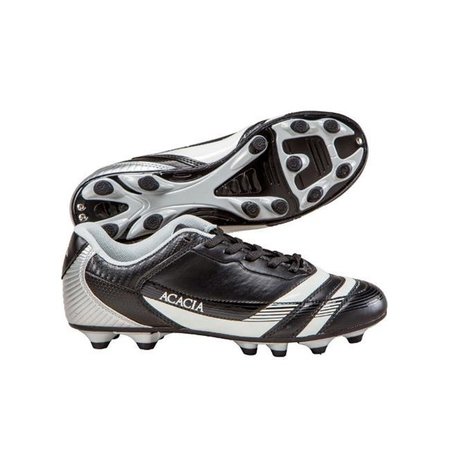 ACACIA Acacia STYLE -37-705 Thunder Soccer Shoes - Black and Silver; 10.5Y 37-705